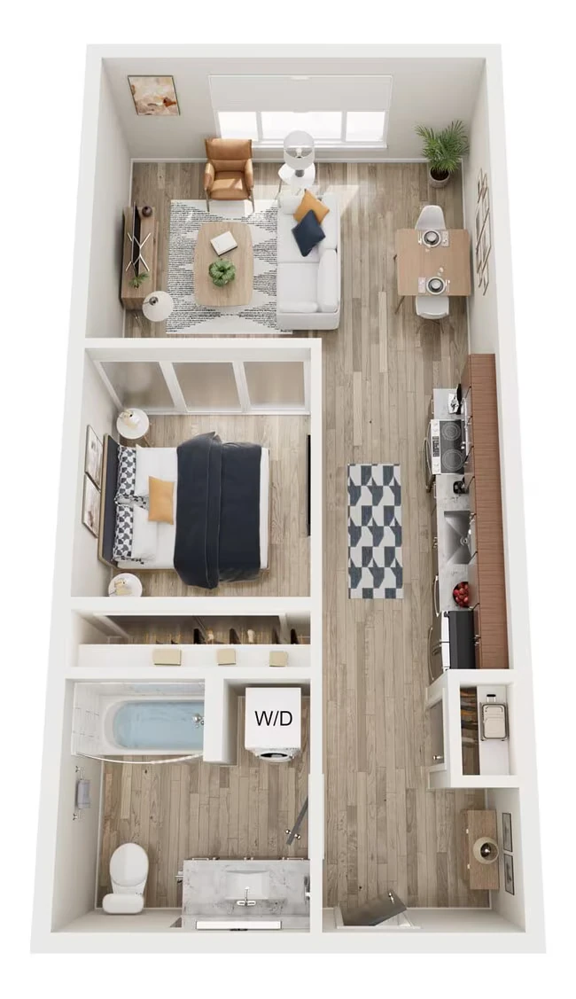 U1 Urban One Bedroom 711 floor plan